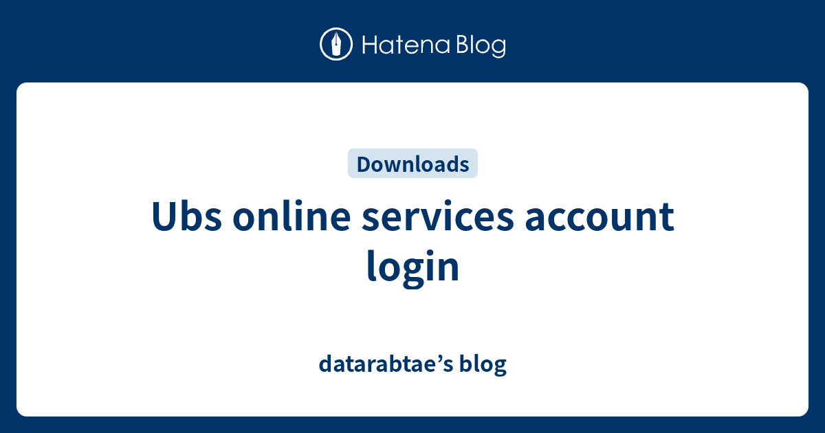 www ubs com onlineservices