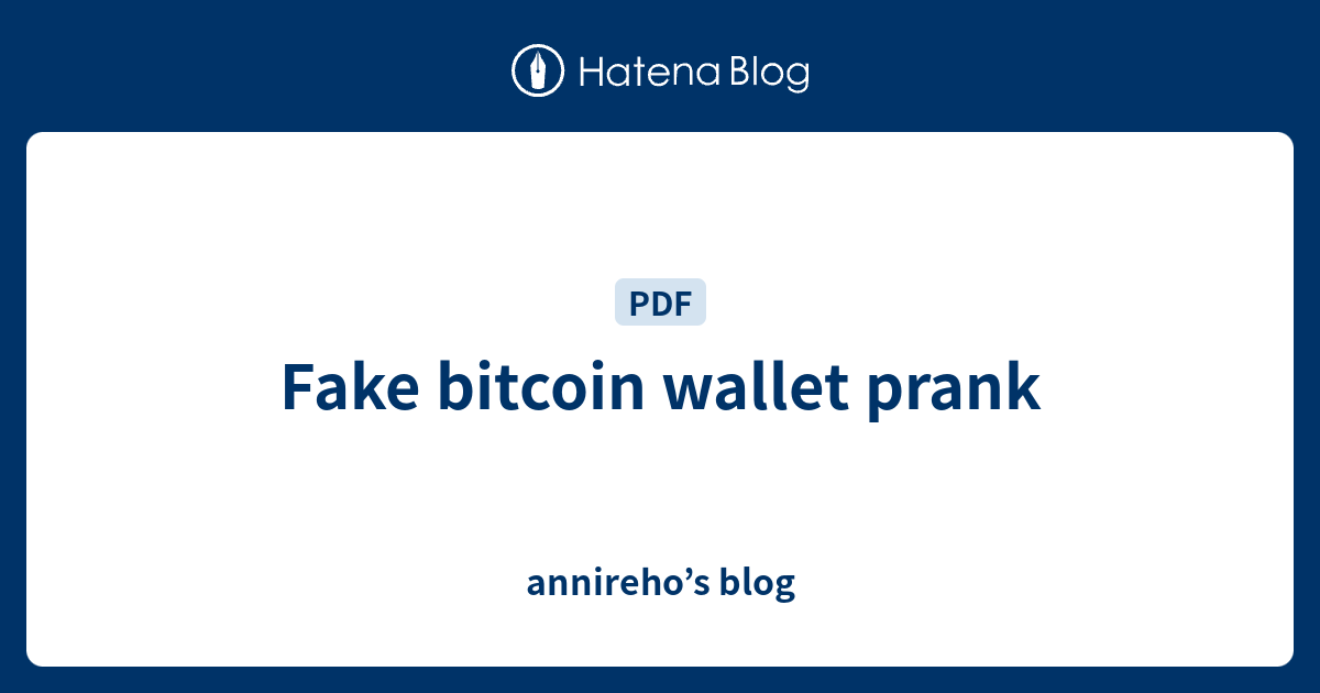 fake crypto wallet prank