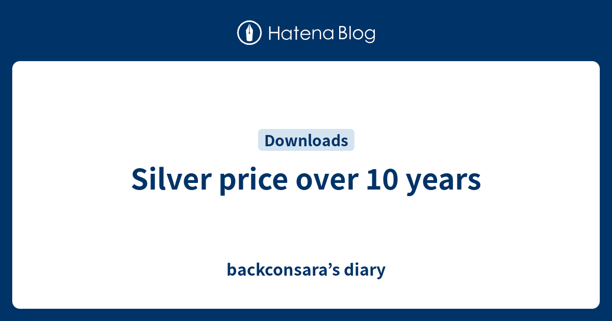 Silver price over 10 years backconsara’s diary