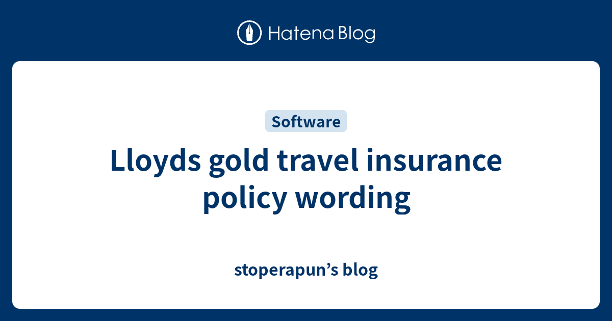 lloyds gold card travel insurance