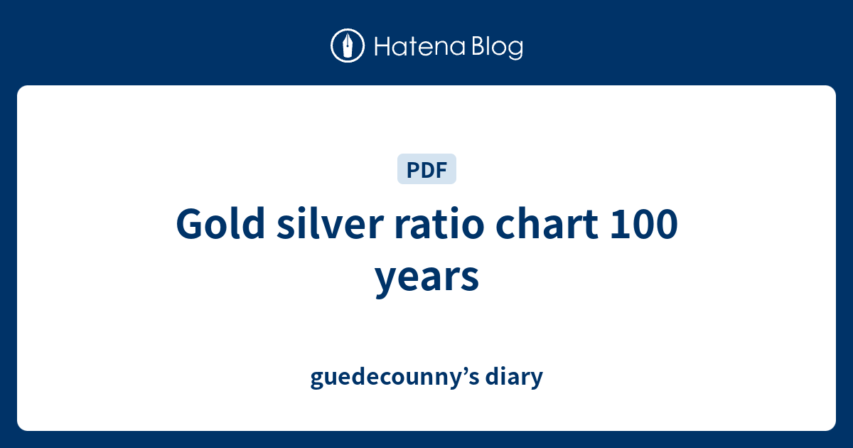 Gold silver ratio chart 100 years - guedecounny’s diary