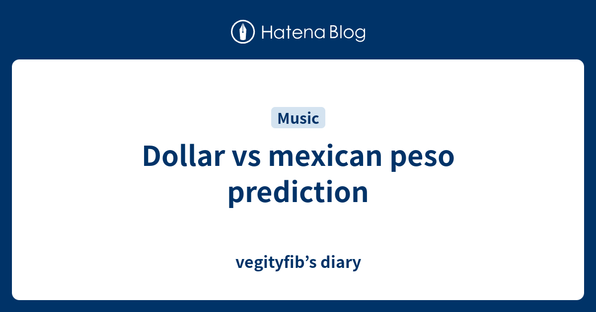 Dollar vs mexican peso prediction vegityfib’s diary