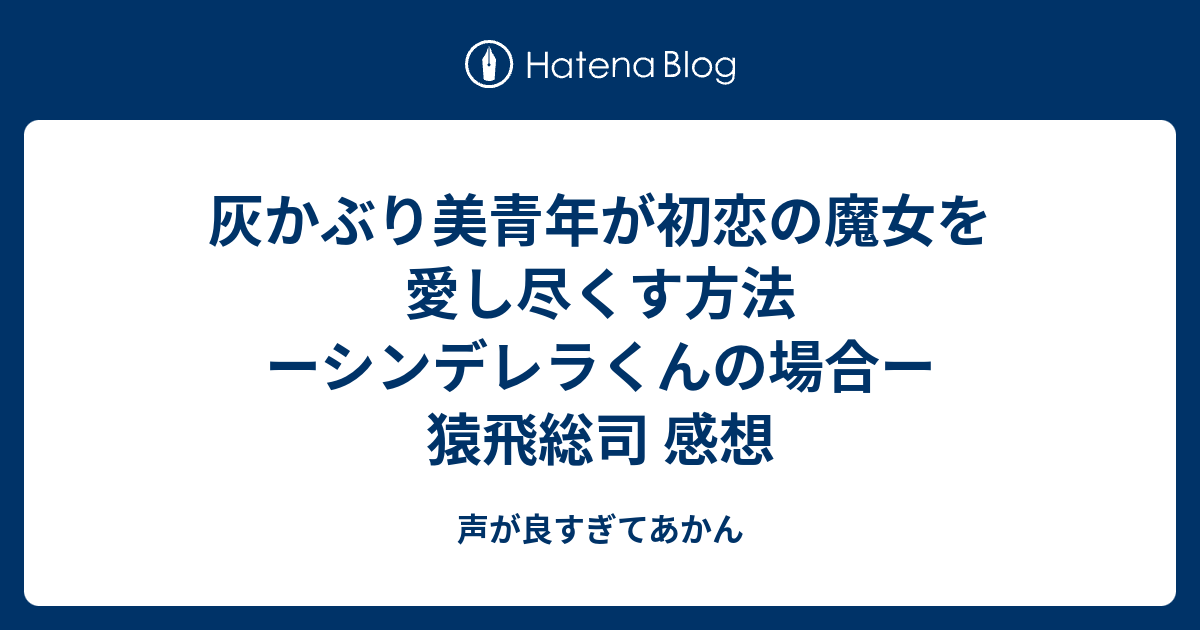 灰かぶり美青年が初恋の魔女を愛し尽くす方法 ーシンデレラくんの場合ー 猿飛総司 感想 - 声が良すぎてあかん