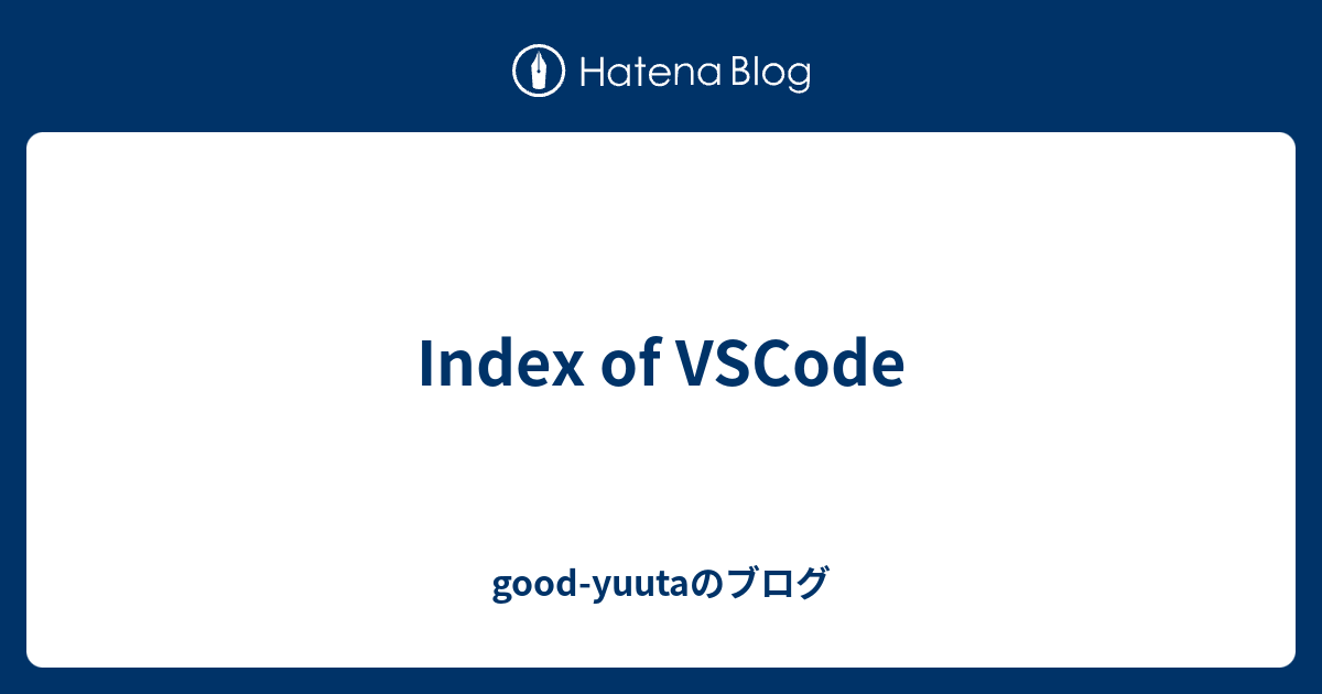 Index of vscode good yuuta 
