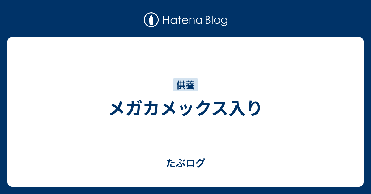 メガカメックス入り たぶログ
