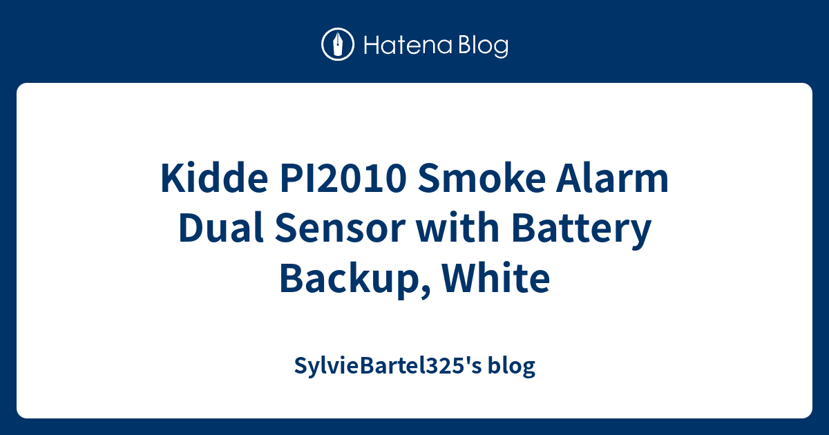 Kidde PI2010 Smoke Alarm Dual Sensor with Battery Backup, White