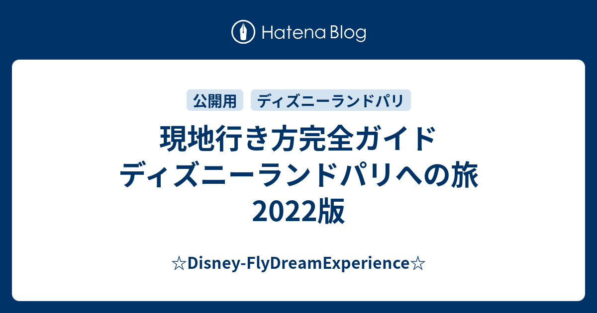 ディズニーランドパリへの現地行き方完全ガイド19版 Disney Flydreamexperience