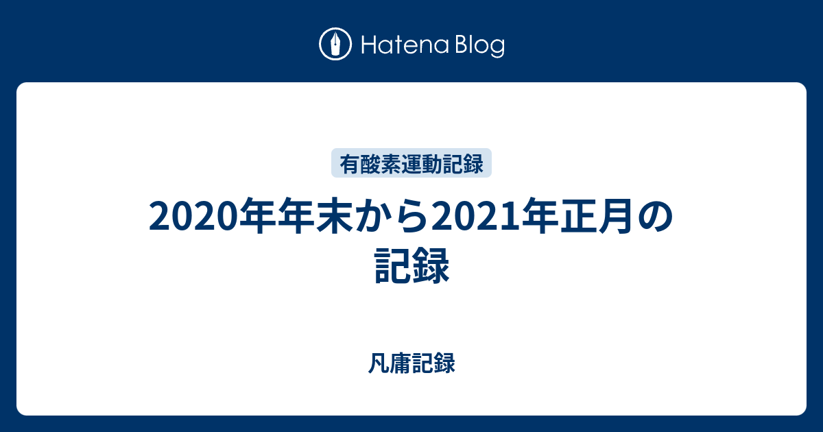 年年末から21年正月の記録 凡庸記録３