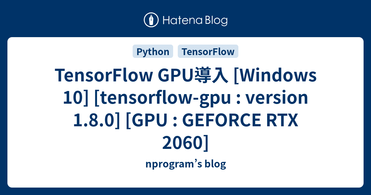 Windows on sale tensorflow gpu