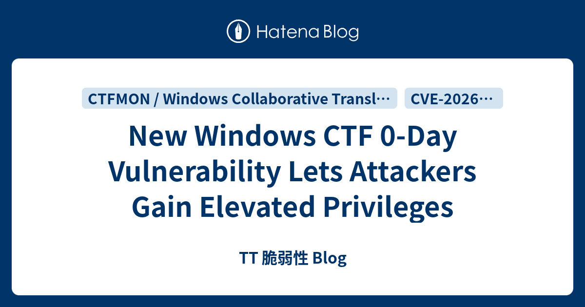 New Windows CTF 0-Day Vulnerability Lets Attackers Gain Elevated ...