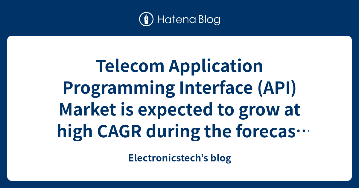 Telecom Application Programming Interface (API) Market is expected to ...