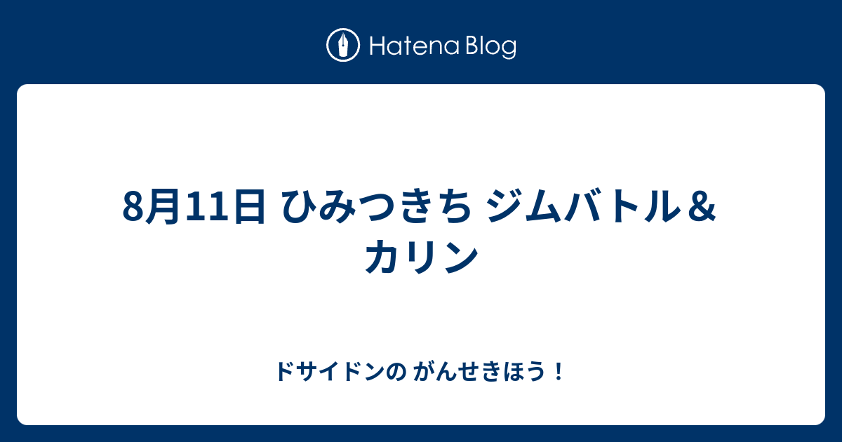8月11日 ひみつきち ジムバトル カリン ドサイドンの がんせきほう