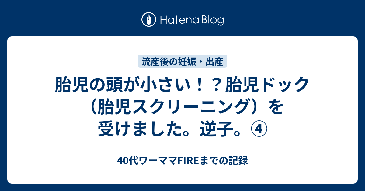 胎児の頭が小さい 胎児ドック 胎児スクリーニング を受けました 逆子 転勤族ワーキングママのシンプルリッチなくらし