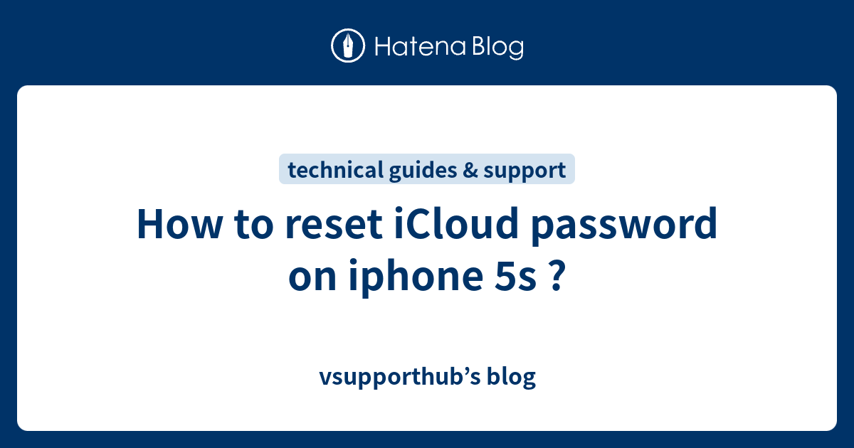 How To Reset Icloud Password On Iphone 5s