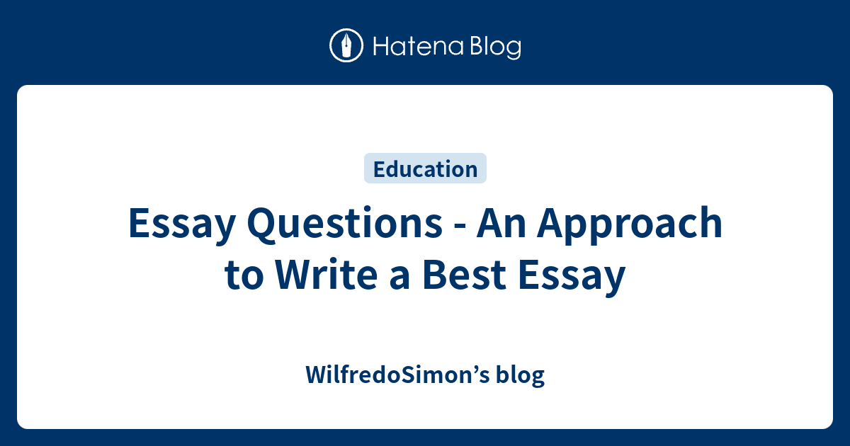 how to write essay questions