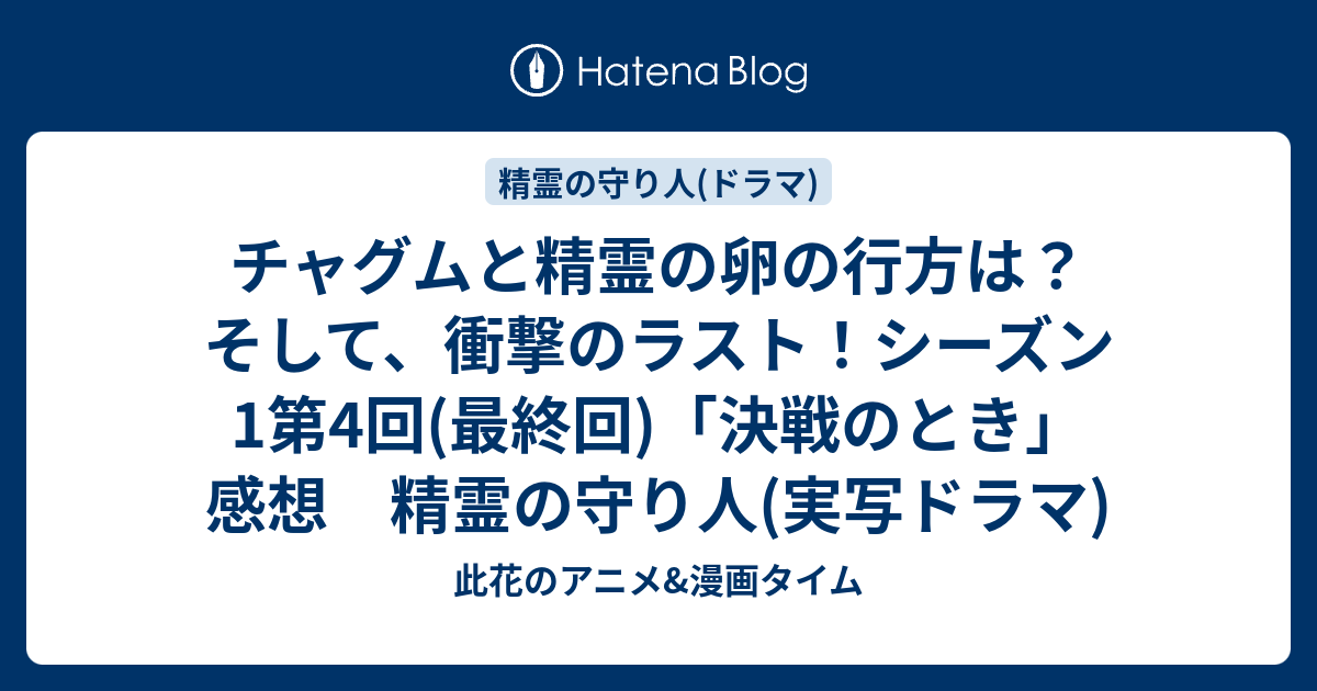 チャグムと精霊の卵の行方は そして 衝撃のラスト シーズン1第4回 最終回 決戦のとき 感想 精霊の守り人 実写ドラマ 此花のアニメ 漫画タイム