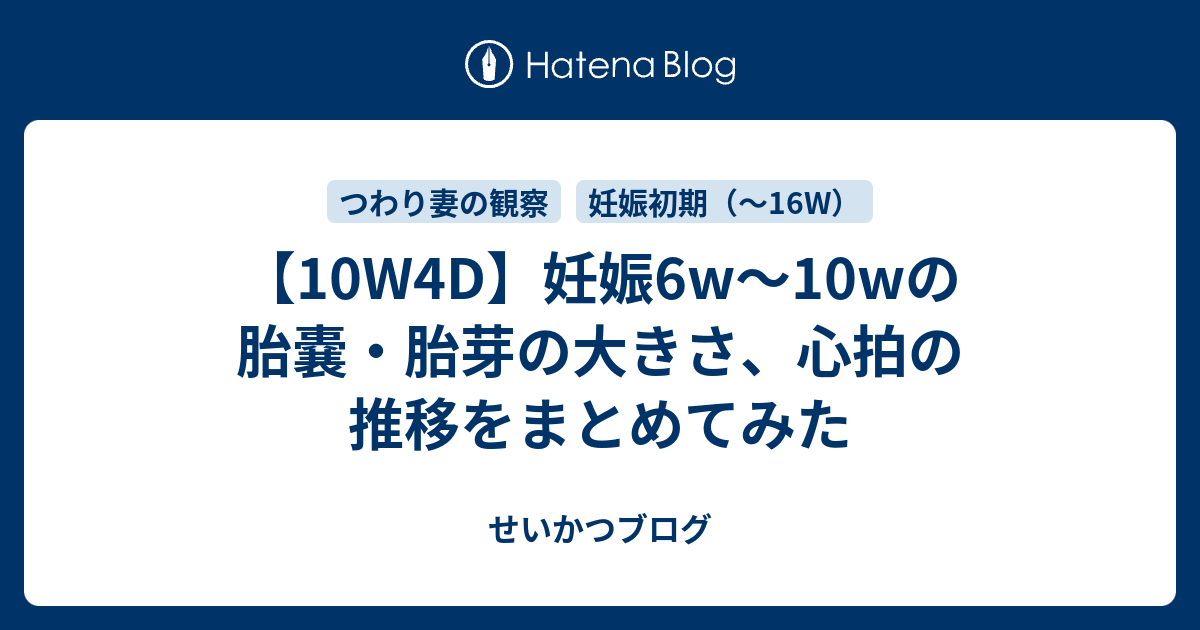 10w4d 妊娠6w 10wの胎嚢 胎芽の大きさ 心拍の推移をまとめてみた 父と育児と妊娠情報