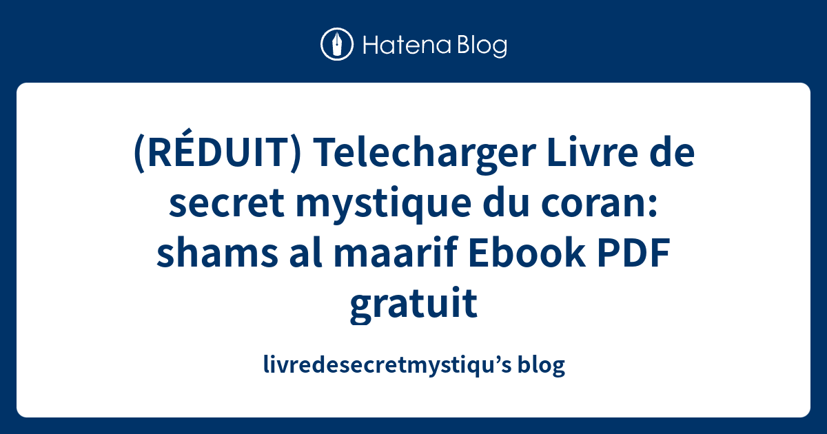 Shams Al Maarif En Francais Pdf Gratuit