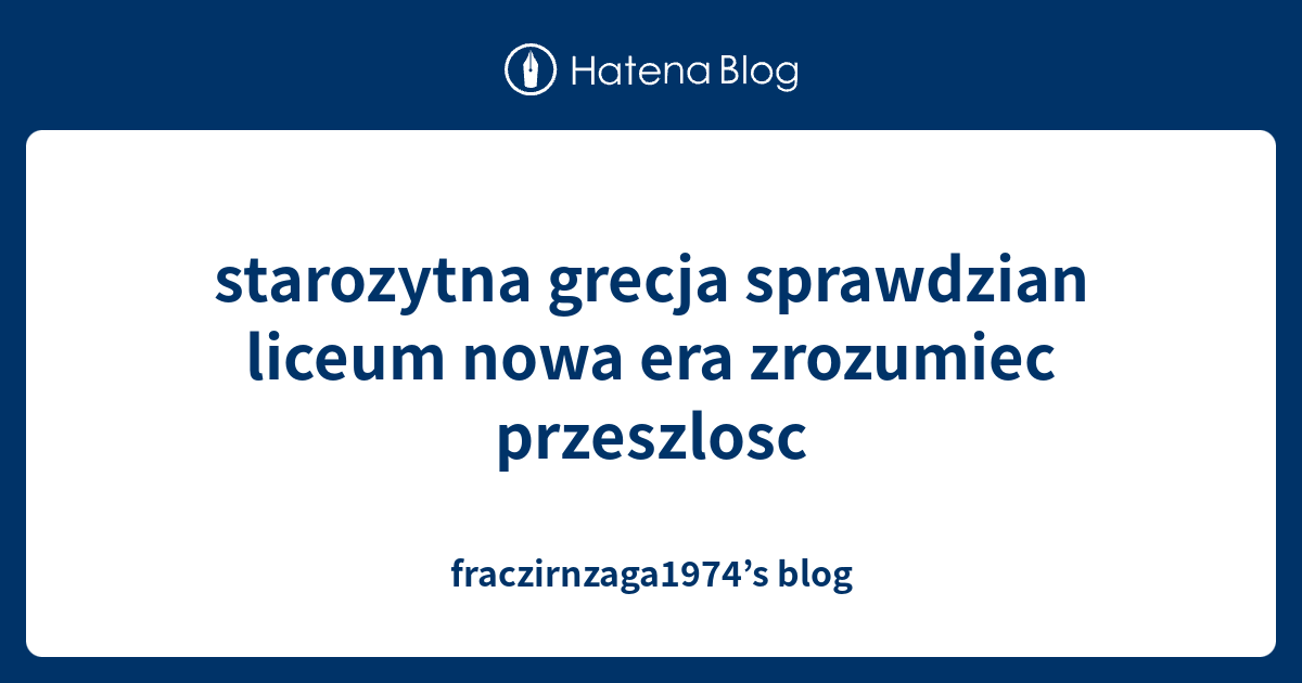 Dzieje Starożytnej Grecji Sprawdzian Liceum