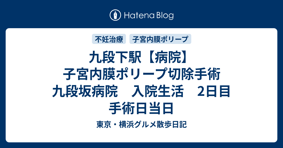 手術 子宮 ポリープ ブログ 膜 内