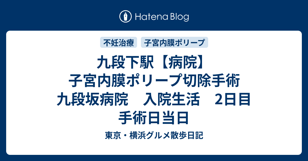 ブログ 膜 子宮 手術 内 ポリープ