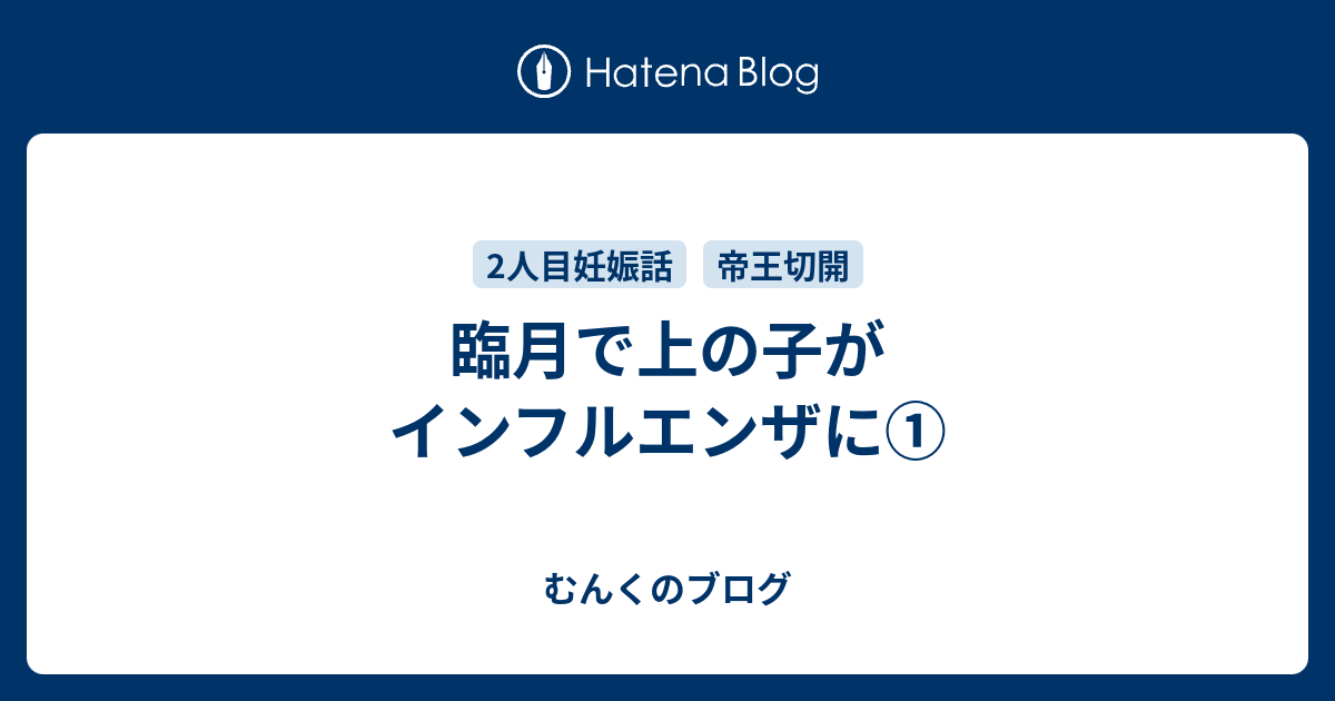 臨月で上の子がインフルエンザに むんくのブログ