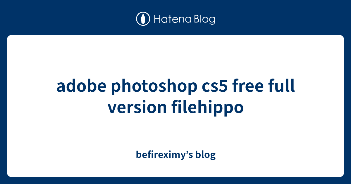 adobe photoshop cs5 download filehippo