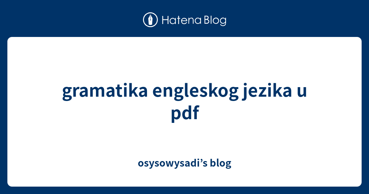 gramatika engleskog jezika u pdf - osysowysadi’s blog