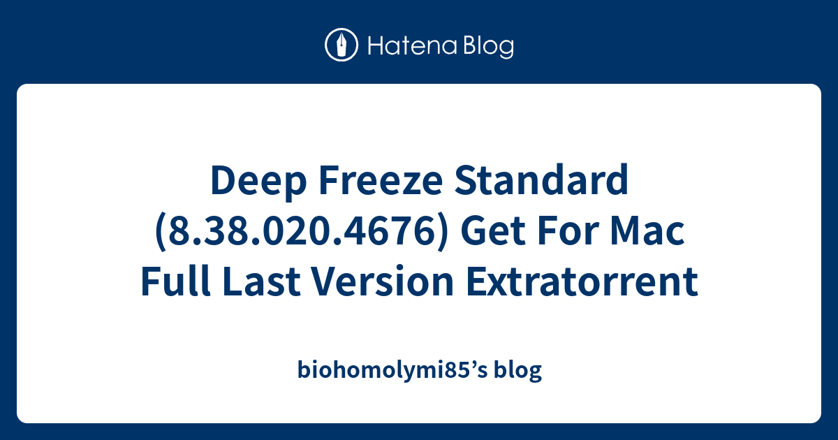 Deep Freeze Standard 8.38 Keygen