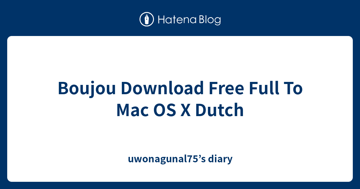 Boujou Free Download Mac