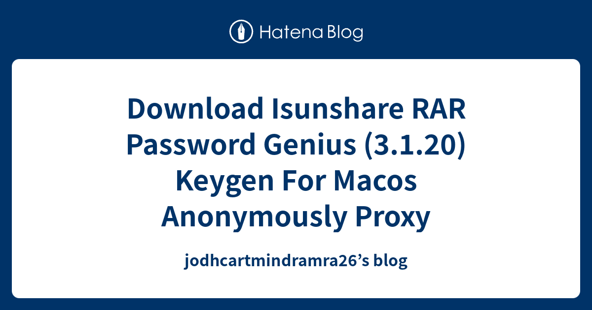 Isunshare rar password genius torrent full