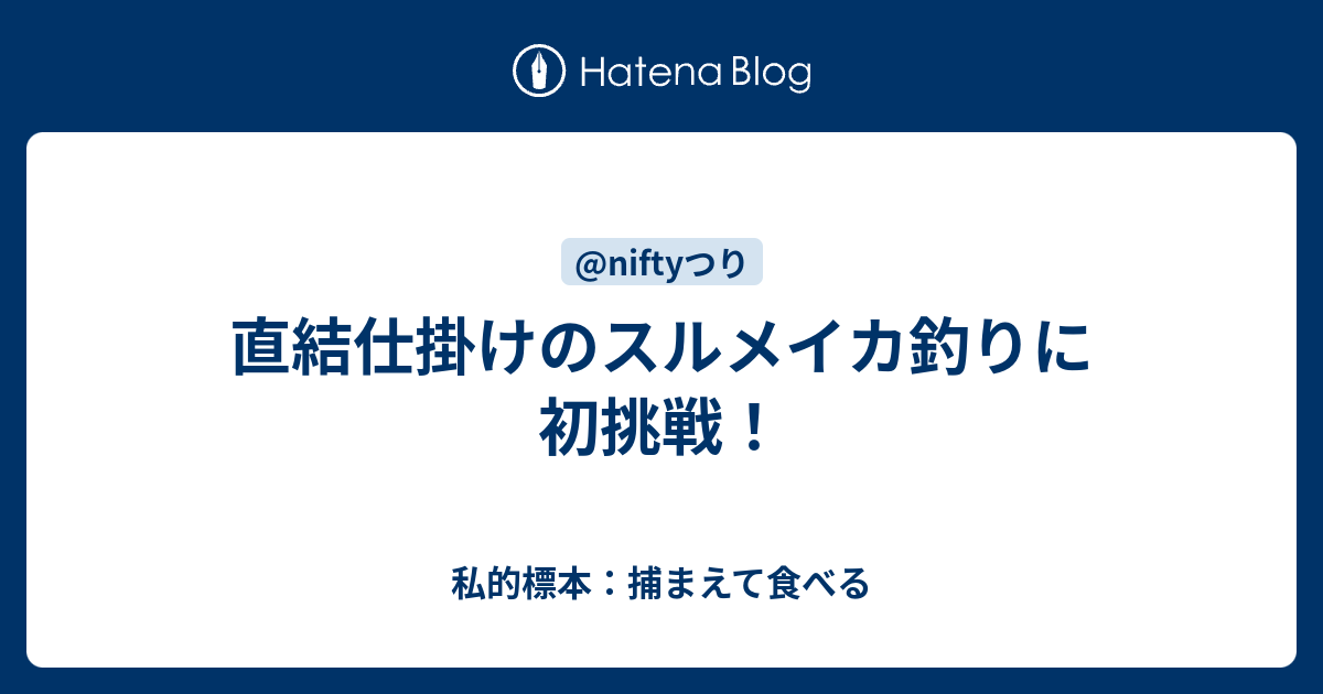 直結仕掛けのスルメイカ釣りに初挑戦 私的標本 捕まえて食べる