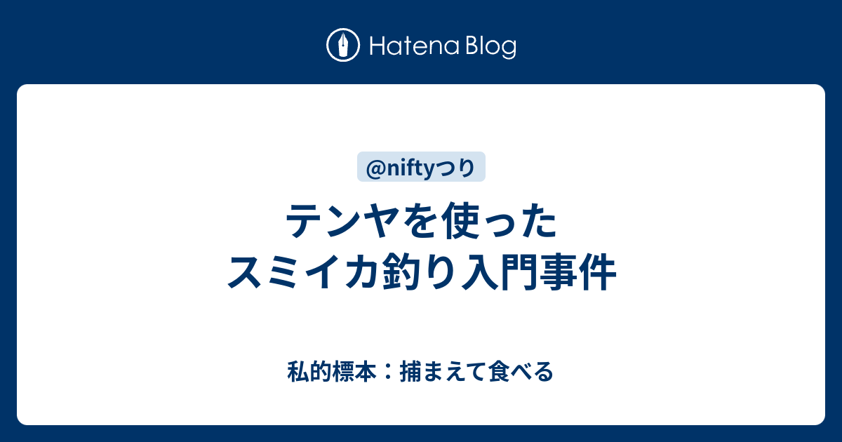 テンヤを使ったスミイカ釣り入門事件 私的標本 捕まえて食べる