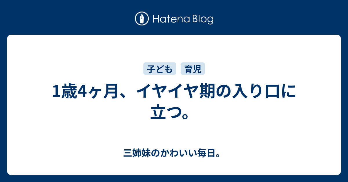 1歳4ヶ月 イヤイヤ期の入り口に立つ 三姉妹のかわいい毎日