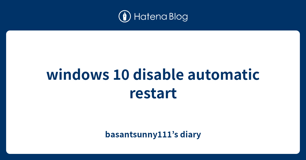 disable autostart windows 10